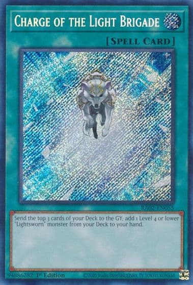 Charge of the Light Brigade Secret Rare 25th Anniversary Rarity Collection II Yu-Gi-Oh! card