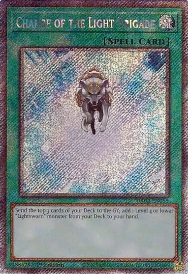 Charge of the Light Brigade Platinum Secret Rare 25th Anniversary Rarity Collection II Yu-Gi-Oh! card