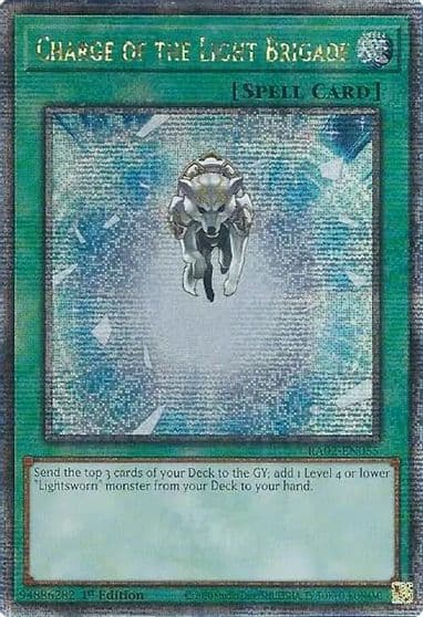 Charge of the Light Brigade Quarter Century Secret Rare 25th Anniversary Rarity Collection II Yu-Gi-Oh! card