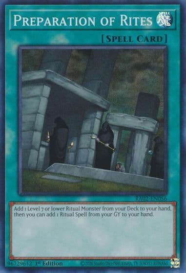 Preparation of Rites 25th Anniversary Rarity Collection II Yu-Gi-Oh! card