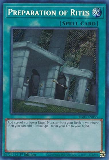 Preparation of Rites Secret Rare 25th Anniversary Rarity Collection II Yu-Gi-Oh! card