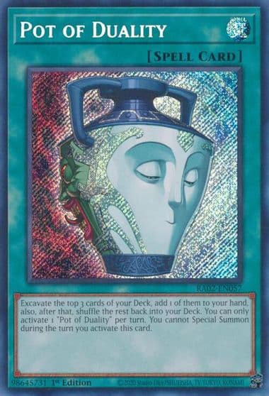 Pot of Duality Secret Rare 25th Anniversary Rarity Collection II Yu-Gi-Oh! card