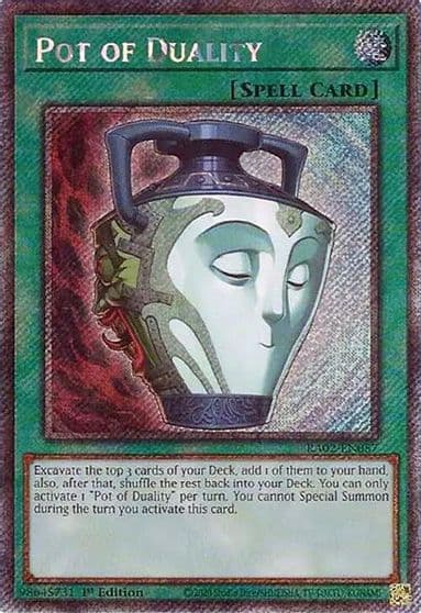 Pot of Duality Platinum Secret Rare 25th Anniversary Rarity Collection II Yu-Gi-Oh! card
