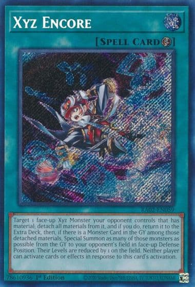 Xyz Encore Secret Rare 25th Anniversary Rarity Collection II Yu-Gi-Oh! card
