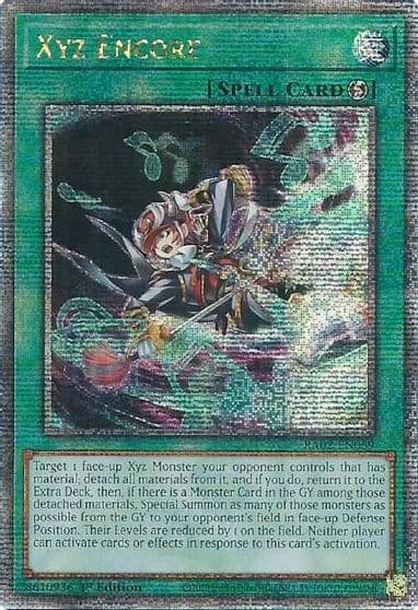 Xyz Encore Quarter Century Secret Rare 25th Anniversary Rarity Collection II Yu-Gi-Oh! card