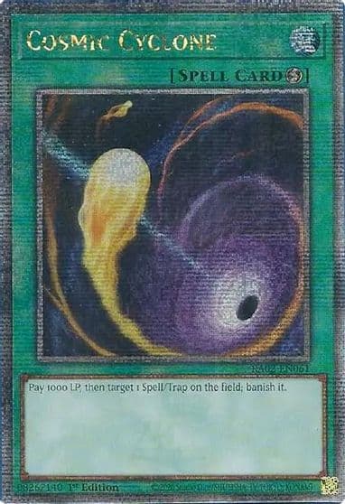 Cosmic Cyclone Quarter Century Secret Rare 25th Anniversary Rarity Collection II Yu-Gi-Oh! card