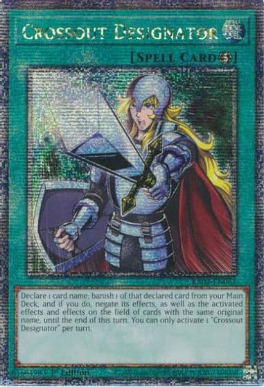 Crossout Designator Quarter Century Secret Rare 25th Anniversary Rarity Collection II Yu-Gi-Oh! card