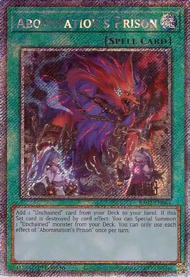 Abominations Prison Platinum Secret Rare 25th Anniversary Rarity Collection II Yu-Gi-Oh! card