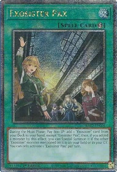 Exosister Pax Quarter Century Secret Rare 25th Anniversary Rarity Collection II Yu-Gi-Oh! card