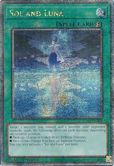 Sol and Luna Quarter Century Secret Rare 25th Anniversary Rarity Collection II Yu-Gi-Oh! card