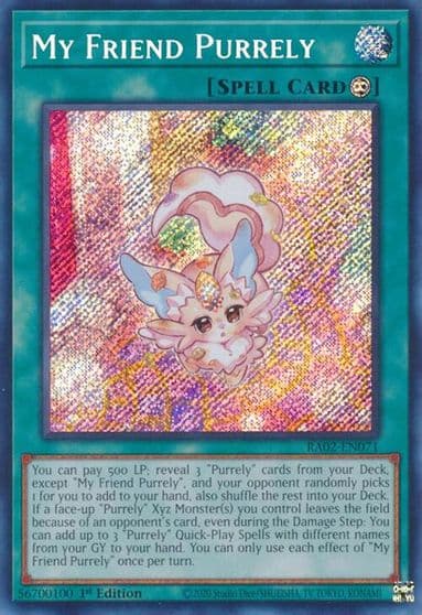 My Friend Purrely Secret Rare 25th Anniversary Rarity Collection II Yu-Gi-Oh! card