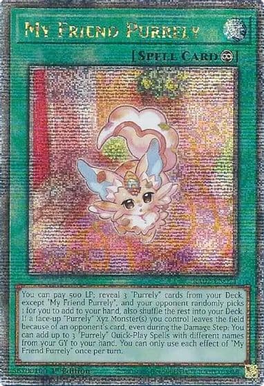 My Friend Purrely Quarter Century Secret Rare 25th Anniversary Rarity Collection II Yu-Gi-Oh! card