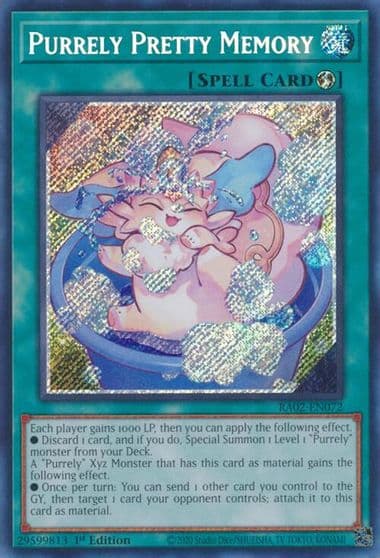 Purrely Pretty Memory Secret Rare 25th Anniversary Rarity Collection II Yu-Gi-Oh! card