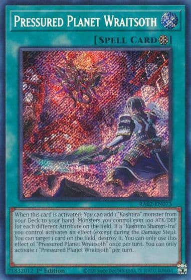 Pressured Planet Wraitsoth Secret Rare 25th Anniversary Rarity Collection II Yu-Gi-Oh! card
