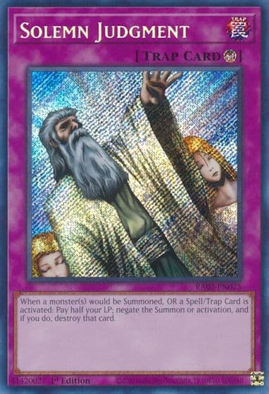 Solemn Judgment Secret Rare 25th Anniversary Rarity Collection II Yu-Gi-Oh! card