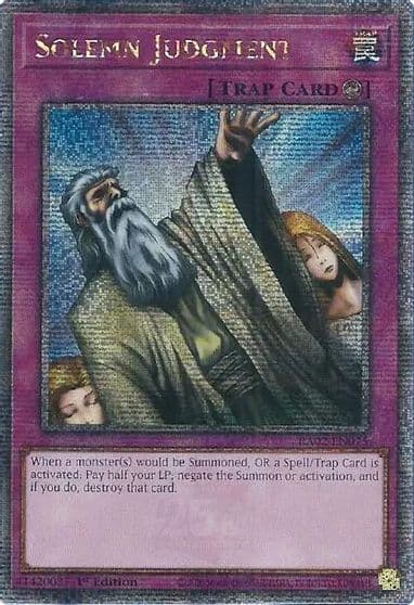 Solemn Judgment Quarter Century Secret Rare 25th Anniversary Rarity Collection II Yu-Gi-Oh! card