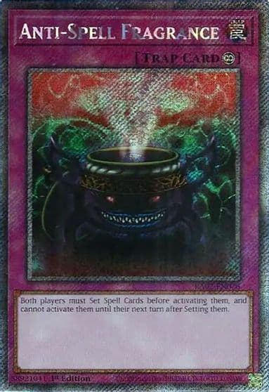Anti Spell Fragrance Platinum Secret Rare 25th Anniversary Rarity Collection II Yu-Gi-Oh! card