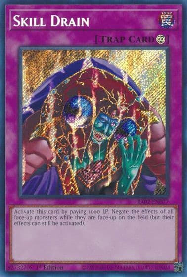 Skill Drain Secret Rare 25th Anniversary Rarity Collection II Yu-Gi-Oh! card