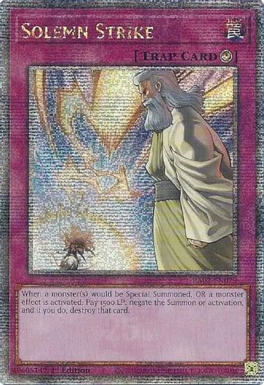 Solemn Strike Quarter Century Secret Rare 25th Anniversary Rarity Collection II Yu-Gi-Oh! card