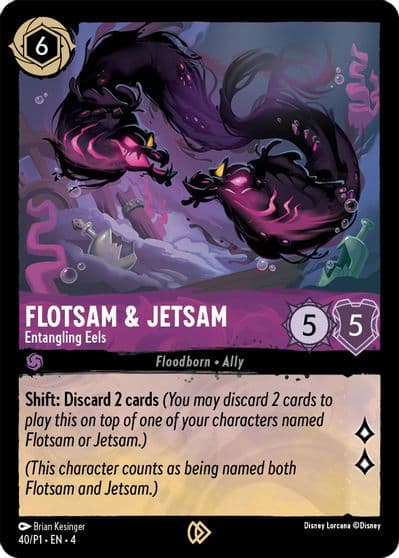 Flotsam and Jetsam Entangling Eels Disney Lorcana Promo Cards Lorcana card