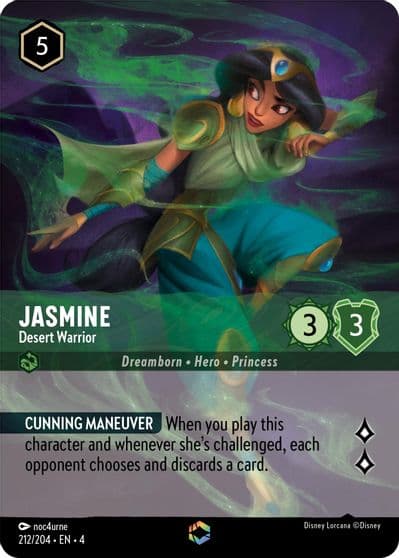 Jasmine Desert Warrior Enchanted Ursula's Return Lorcana card
