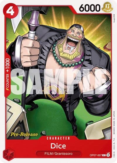 Dice 500 Years in the Future Pre-Release Cards One Piece card