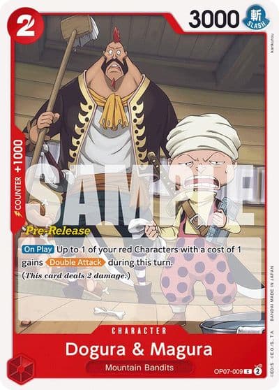 Dogura and Magura 500 Years in the Future Pre-Release Cards One Piece card