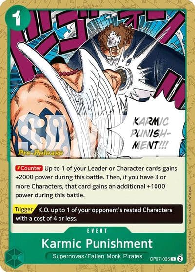 Karmic Punishment 500 Years in the Future Pre-Release Cards One Piece card