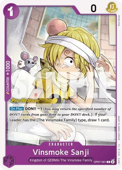 Vinsmoke Sanji 500 Years in the Future Pre-Release Cards One Piece card