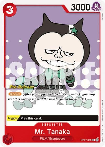 Mr Tanaka 500 Years in the Future Pre-Release Cards One Piece card