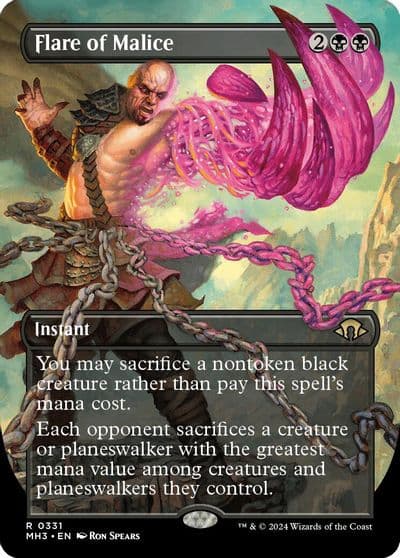 Flare of Malice Borderless Modern Horizons 3 Magic card