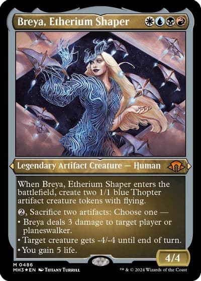 Breya Etherium Shaper Foil Etched Modern Horizons 3 Magic card