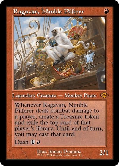 Ragavan Nimble Pilferer Retro Frame Modern Horizons 2 Magic card