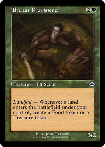 Tireless Provisioner Retro Frame Modern Horizons 2 Magic card