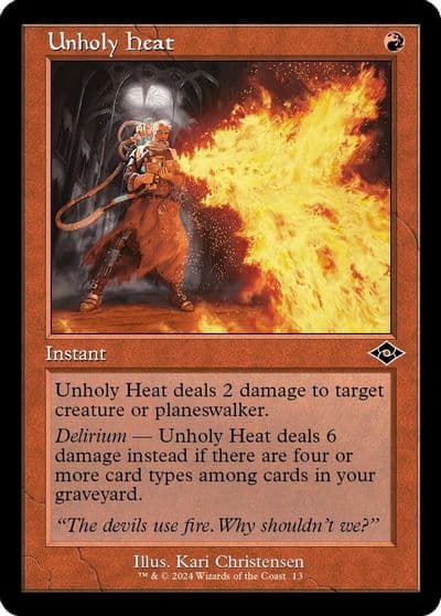 Unholy Heat Retro Frame Modern Horizons 2 Magic card