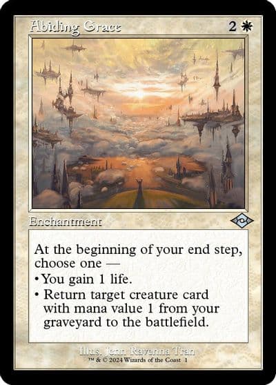Abiding Grace Retro Frame Modern Horizons 2 Magic card