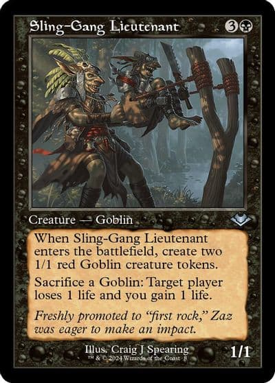 Sling Gang Lieutenant Retro Frame Modern Horizons Magic card