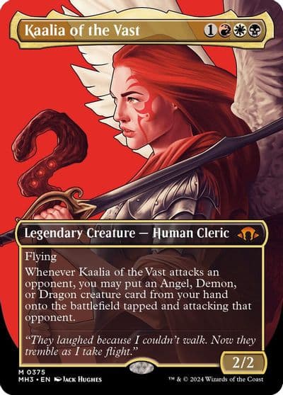 Kaalia of the Vast 0375 Borderless Modern Horizons 3 Magic card