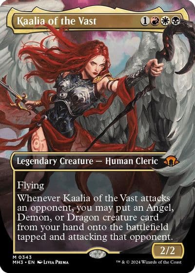 Kaalia of the Vast 0343 Borderless Modern Horizons 3 Magic card