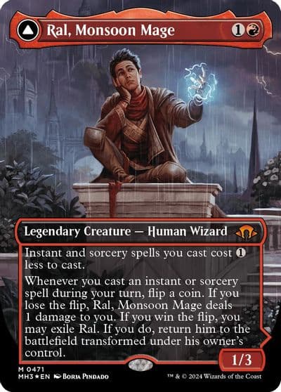 Ral Monsoon Mage Borderless Textured Foil Modern Horizons 3 Magic card