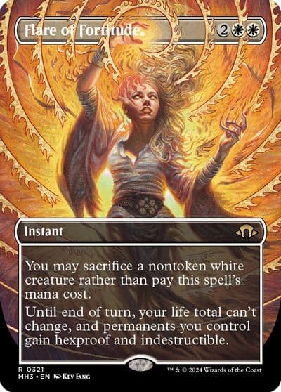 Flare of Fortitude Borderless Modern Horizons 3 Magic card