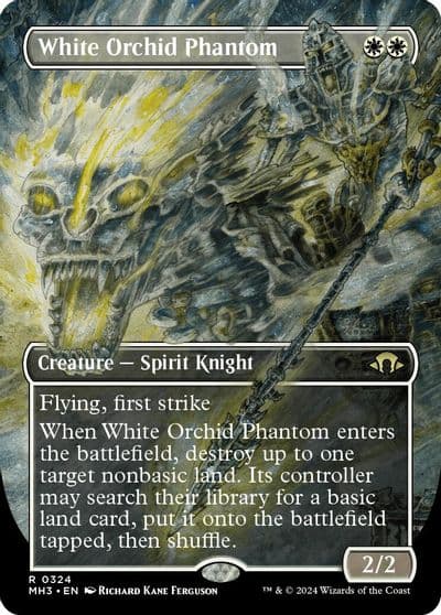 White Orchid Phantom Borderless Modern Horizons 3 Magic card