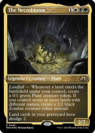 The Necrobloom Foil Etched Modern Horizons 3 Magic card