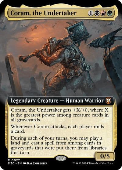 Coram the Undertaker Extended Art Commander: Modern Horizons 3 Magic card