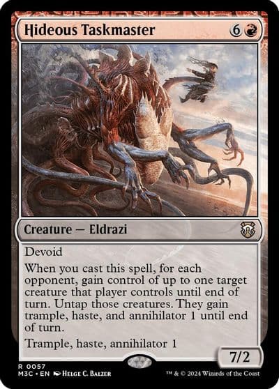 Hideous Taskmaster Ripple Foil Commander: Modern Horizons 3 Magic card