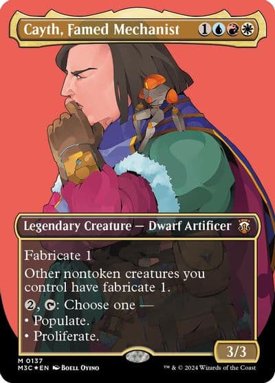 Cayth Famed Mechanist Borderless Ripple Foil Commander: Modern Horizons 3 Magic card