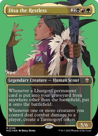 Disa the Restless Borderless Ripple Foil Commander: Modern Horizons 3 Magic card