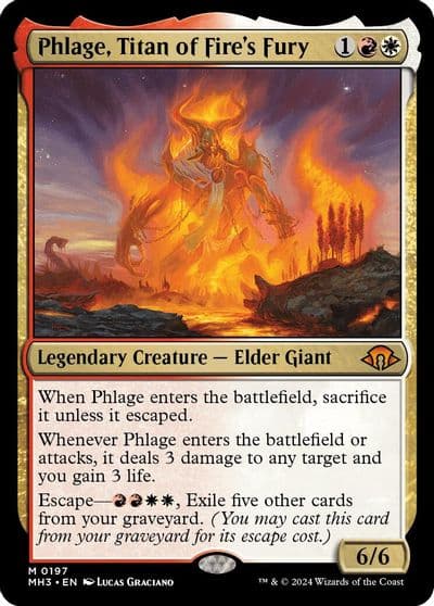 Phlage Titan of Fires Fury Modern Horizons 3 Magic card