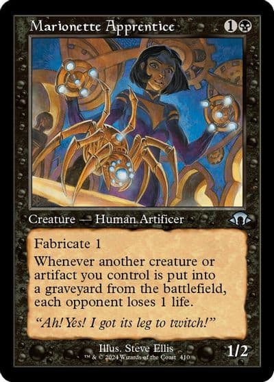 Marionette Apprentice Retro Frame Modern Horizons 3 Magic card