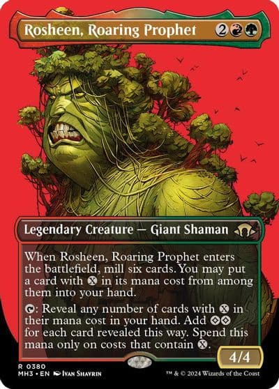 Rosheen Roaring Prophet Borderless Modern Horizons 3 Magic card